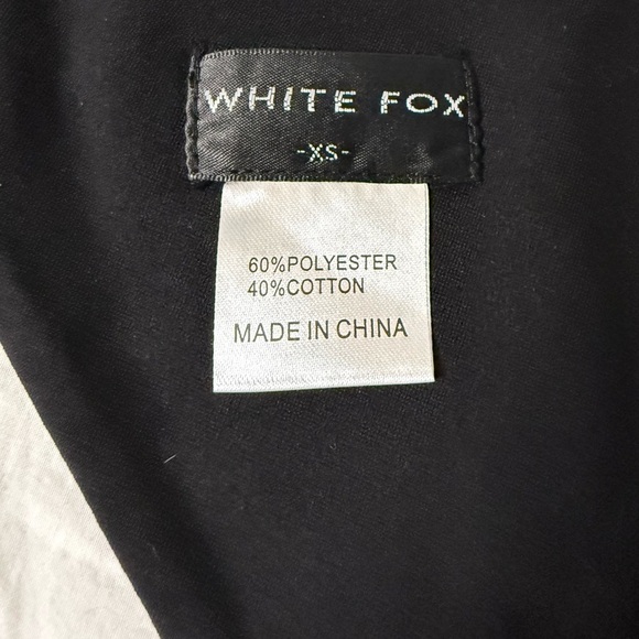 White Fox Black and Silver Rhinestone Halter Diamond Backless Top XS - Picture 4 of 8